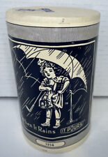 Vintage Morton Iodized Salt “When It Rains It Pours” 1 Lb 10oz Sealed 1914 picture