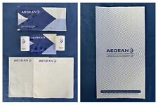Aegean Airlines Salt & Pepper Shakers Airsickness Bag Wipes Napkins Greece picture
