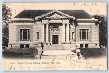 Webster City Iowa Postcard Kendall Young Library Exterior Building c1905 Vintage picture
