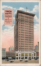 1918 Chicago,IL YMCA Hotel Teich Cook County Illinois Antique Postcard 2c stamp picture