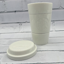 Starbucks Stacking Ceramic Coffee Cup 4 Piece To Go Cup Canister Snack Cups 2012 picture