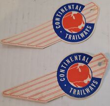 Original Vintage Continental Trailways Paper Luggage Tags picture