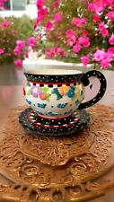 Mary Engelbreit Oh So Breit TeaCup Set Cherries Polka Dots picture