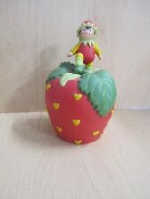 Vintage Avon Strawberry Porcelain Bell w/Pixie; No Box, Used picture