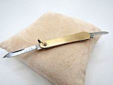 Vintage Rare VOOS 12k Gold Filled Folding Blade Beautiful Design Pocket Knife picture