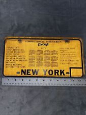 1979 CORCRAFT NEW YORK LICENSE PLATE  DEPT. OF  CORRECTIONS CALANDER  VINTAGE picture