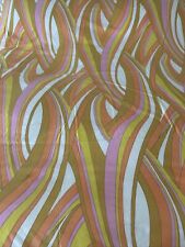 St.Marys Vintage 1970’s MOD psychedelic Orange  Full  Flat Sheet picture