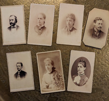 lot 7 CDV photographs Loring's Rooms Eastport Maine mid later 1800s men women picture