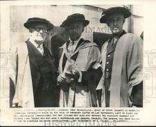 1951 Press Photo Mr. Jordan, Lord Tedder & Omar Bradley at Cambridge University picture