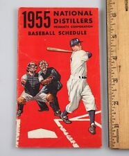 Vintage 1955 National Distillers Products Baseball Schedule Old Crow Bourbon picture