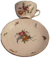 Antique 18thC Ludwigsburg Porcelain Floral Cup & Saucer Scene Porzellan Tasse picture