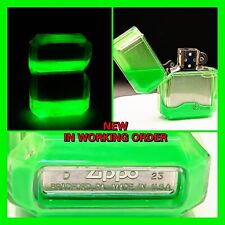 Unique Stunning Luminescent Green Sand Case With Unfired Zippo Lighter picture