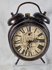 Vintage Western Germany Copper Wind Up Alarm Clock glow In The Dark Hands picture