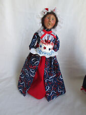 Byers Choice  Patriotic Lady Doll w/ 4th of July Cake picture