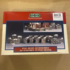 Lemax Village Collection Colonial Stone Wall Poly Resin Set 10 #93304  1999 READ picture