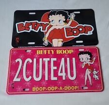 Betty Boop Set Of 2 Metal License Plates Lot  picture