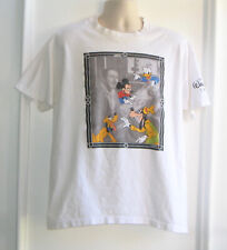 Vtg Walt Disney Gallery Graphic T-Shirt, Portrait of Walt, Mickey Etc, White, XL picture