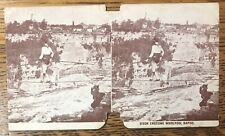 Dixon Crossing Whirlpool Rapids Antique Sepia Stereoview Photo Card picture