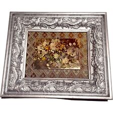 Vintage Baroque Silver Guilded Solid Wood Framed 13x15