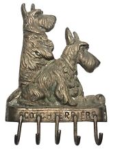 Antique SCOTTISH TERRIER Dog Metal Key Chain Holder Hanger picture