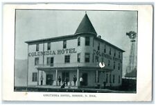 1909 Exterior View Columbia Hotel Building Bisbee North Dakota Vintage Postcard picture