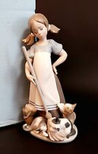 LLADRO Playful Kittens Girl Cat Figurine Vintage 1983 5232 Spain 8.5 Inch 1980s picture