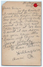 1913 Albert F Heess Register & Recorder of Deeds Etc. Hillsgrove PA Postal Card picture