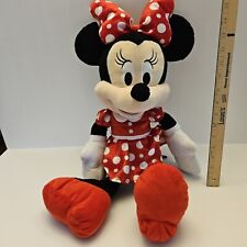 Disney Store Minnie Mouse 17-Inch Plush Stuffed Animal Doll Red Dress & Bow picture
