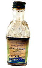 Vintage Lymans Pure Glycerine For Dry Skin Glass Bottle with Cap picture