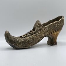 Vintage Heavy Metal Victorian Ladies Shoe Metal Figurine picture
