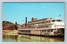 Hannibal MO- Missouri, The Stern-Wheeler Mississippi River, Vintage Postcard picture