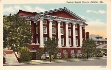 J53/ Decatur Alabama Postcard c1930-50s Linen Central Baptist Church  245 picture