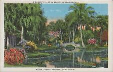 Romantic Spot In Florida McKee Jungle Gardens Vero Beach Postcard picture
