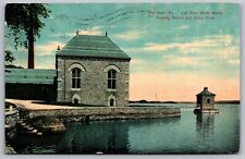 Fall River Water Works Pumping Station Waterfront Reflections Mass MA Postcard picture
