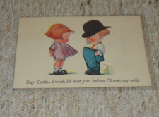 Charles Twelvetrees Cute Kids Romance SAY CUTIE c1915 Postcard picture