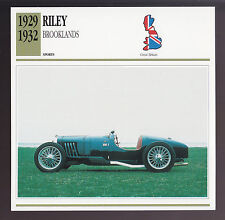 1929-1932 Riley Brooklands Race Car Photo Spec Sheet Info ATLAS CARD 1930 1931 picture