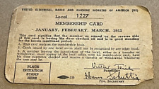 1953 UNITED ELECTRICAL RADIO & MACHINE WORKERS OF AMERICA MEMBERSHIP UNION CARD picture