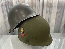WW2 Korean War M1 Front Seam Helmet with 40th Armored Division Liner picture