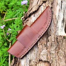 HANDMADE PURE Leather Hand Crafted BELT SHEATH Holster For FIXED BLADE KNIFE picture
