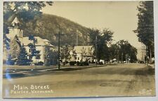 Main Street. Fairlee Vermont Real Photo Postcard. VT RPPC. H.W. Richardson Photo picture