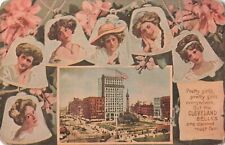 Cleveland OH Ohio, Pretty Girls Romantic Cleveland Belles, Vintage Postcard picture
