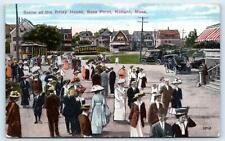 NAHANT, MA Massachusetts~ TROLLEY CARS at RELAY HOUSE 1921 Essex County Postcard picture