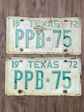 Vintage Texas license plates 1972 PPN-72 picture