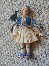 Vintage Greek Male Dancer Doll Souvenir Ornament 6.5” **Look Read** picture