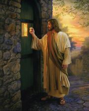 Catholic print picture- JESUS KNOCKING 7 -   8