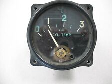 WWII ERA AIRCRAFT ENGINE TEMPETURE GAUGE RECOVERED FROM CRASHED MILITARY PLANE picture