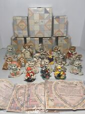 Calico Kittens Lot of 19 Enesco Collectables Figurines Shops Cats Vintage 90's picture