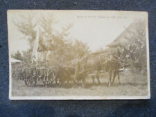RPPC REAL PHOTO POSTCARD: M.W.A. PICNIC MODALE IOWA 1909. HORSE DRAWN FLOAT picture