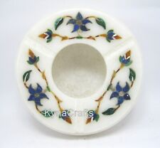 4 Inches Handmade Ashtray White Round Marble Home Decor Ashtray from Cottage Art picture