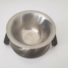 Vintage Interpur 18/8 Stainless Steel Gravy Bowl & Drip Tray Wood Handles Japan picture